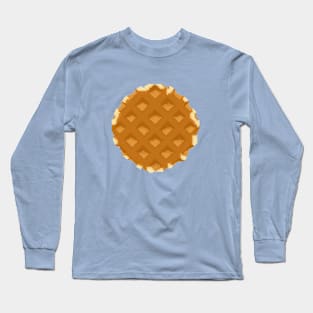 Belgian waffle pixel art food design Long Sleeve T-Shirt